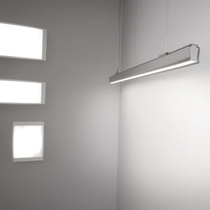 hanging light fixture / LED / linear / extruded aluminum