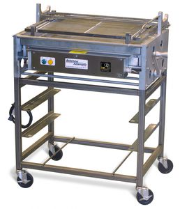 doughnut glazing prep table / stainless steel / on casters