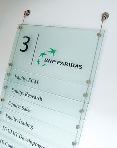 wall-mounted signage plate