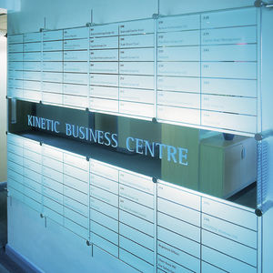 wall-mounted signage plate