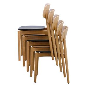 contemporary chair / stackable / beech / oak