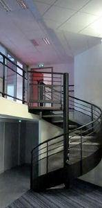 spiral staircase / metal frame / metal steps / without risers