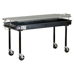 Flat charcoal outlet grill