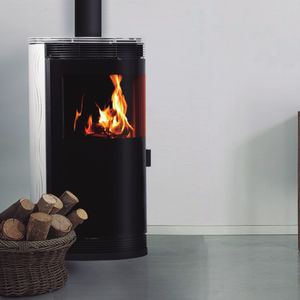 wood heating stove / contemporary / ceramic