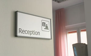 wall-mounted signboard