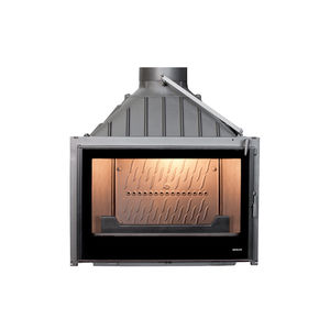 closed wood hearth / 1-sided / cast iron