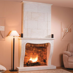 wood-burning fireplace