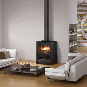 Wood heating stove - 700 IHS - SEGUIN - 7 kW / contemporary / metal