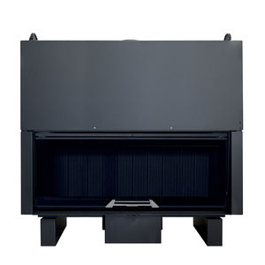 closed wood hearth / 1-sided / steel