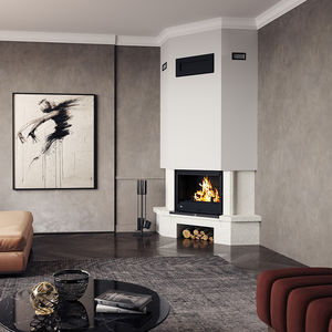 wood-burning fireplace