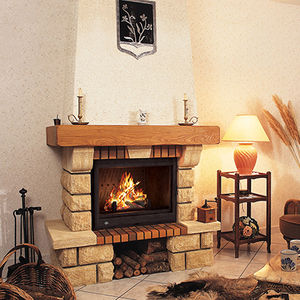wood-burning fireplace