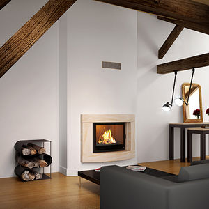 wood-burning fireplace