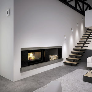 wood-burning fireplace