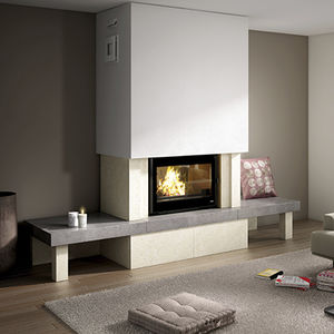 wood-burning fireplace