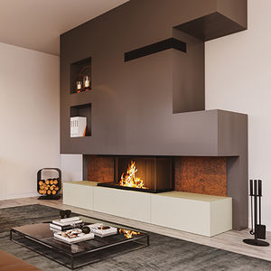 wood-burning fireplace