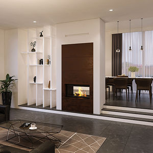 wood-burning fireplace