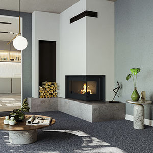wood-burning fireplace