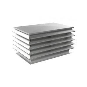 galvanized steel ventilation grill / aluminum / stainless steel / rectangular