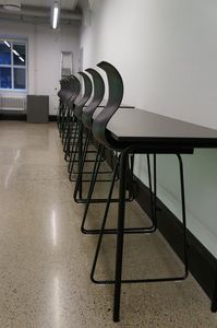 contemporary bar chair / with footrest / upholstered / 100% recyclable