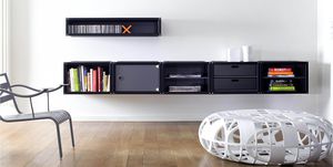 wall-mounted shelves