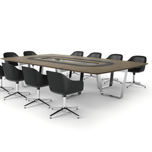 Curved conference deals table