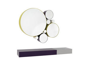 contemporary sideboard table / wooden / rectangular / wall-mounted