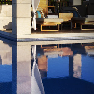 indoor mosaic tile / pool / floor / glass