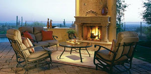 wood-burning fireplace