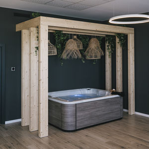 above-ground hot tub
