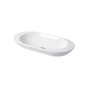 countertop washbasin / oval / ceramic / contemporary