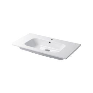 built-in washbasin / square / ceramic / contemporary