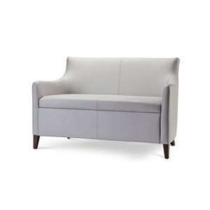 contemporary sofa / velvet / synthetic leather / 2-person