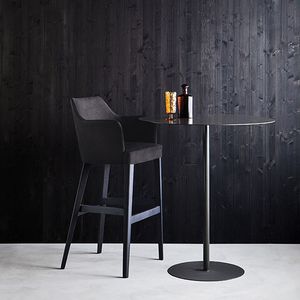 contemporary bar chair / upholstered / with footrest / with armrests