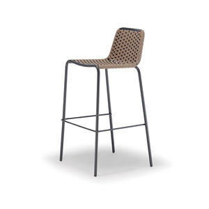 contemporary bar chair / upholstered / with footrest / Textilene®
