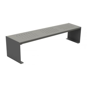 public bench / contemporary / galvanized steel / painted steel