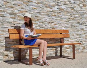 contemporary public bench