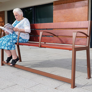 contemporary public bench