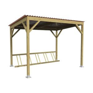 galvanised steel cycle shelter