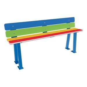 powder-coated steel public bench 1