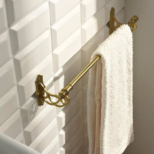 1-bar towel rack / wall-mounted / metal