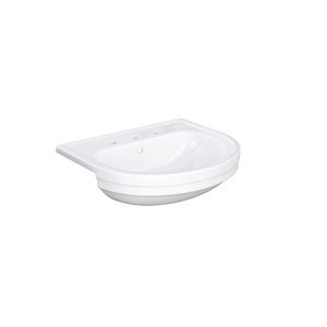 semi-recessed washbasin