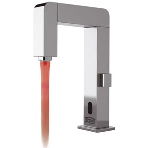 washbasin mixer tap / chromed metal / chrome-plated brass / electronic