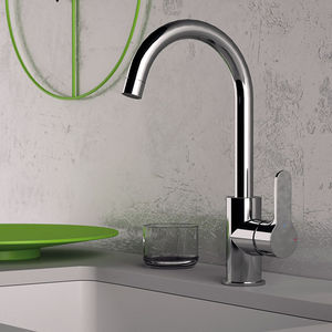 chrome-plated brass mixer tap / kitchen / 1-hole
