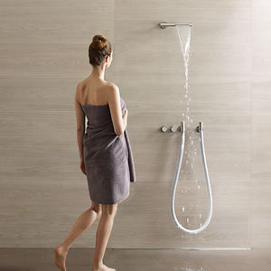 wall-mounted shower set / contemporary / waterfall / with fixed shower head