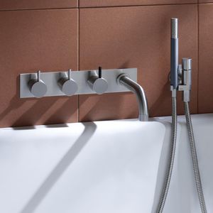 double-handle bathtub mixer tap