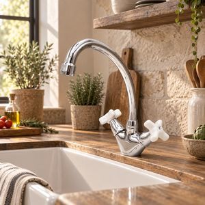 countertop double-handle mixer tap
