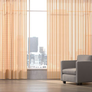 striped sheer curtain fabric / Trevira CS® / polyester / transparent