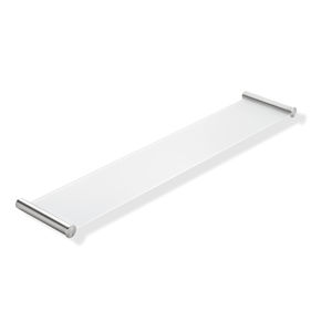wall-mounted shelf / contemporary / metal / glass