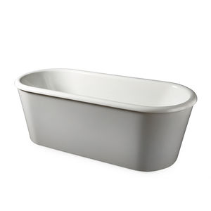 freestanding bathtub / oval / marble