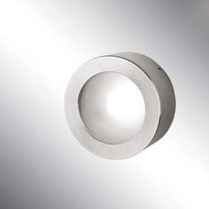 contemporary wall light / outdoor / stainless steel / glass